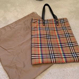 Burberry vintage check print shopper